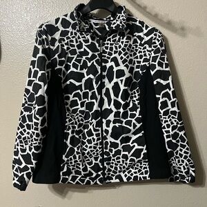 Black and White Giraffe Print Jacket